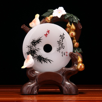 Natural Jade safe buckle Fulu ornaments living room furnishings wedding gifts high-grade crafts