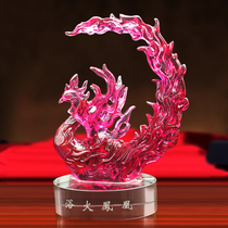 TV cabinet set up Bath Fire Phoenix glaze furnishings crafts wedding gifts new house gifts move practical