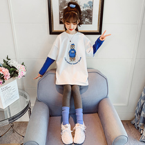 Girls T-shirt long sleeve spring 2021 new long sleeve base shirt foreign style Korean version of China big Children Spring and Autumn thin coat