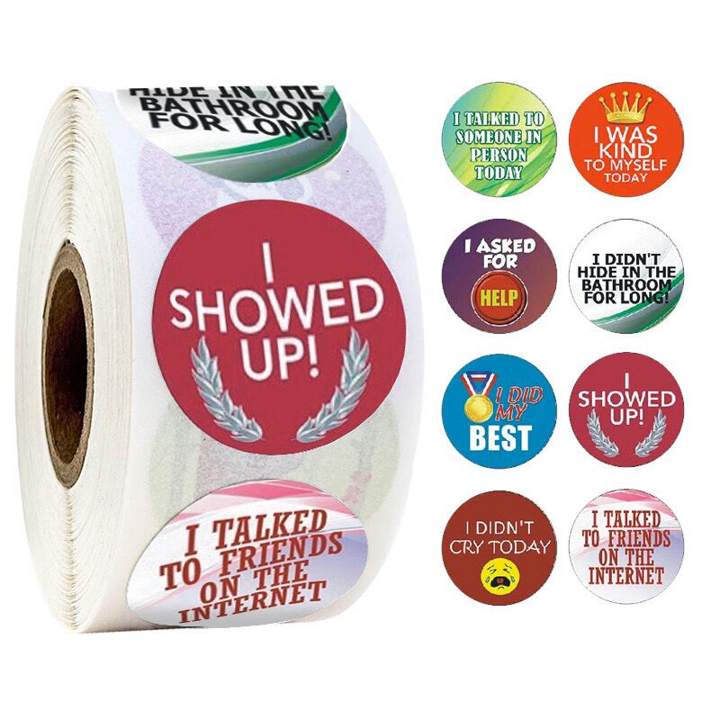 English children's reward stickers children's code of conduct praise paste birthday party invitation card envelope mouth stickers