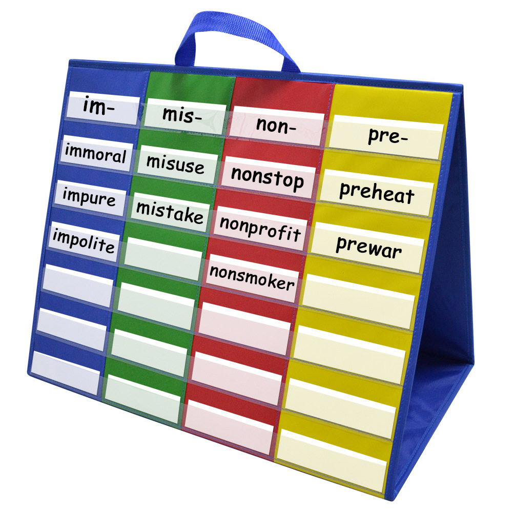 English Natural Spelling Tool Double Double Desktop Pocket Chart 4-Column Desktop Pocket Charter