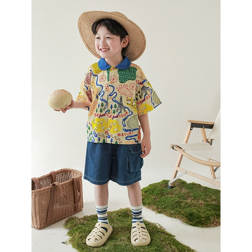 Детские прямые свободные джинсы, джинсовая юбка, трехмерные шорты для мальчиков, тонкие штаны для отдыха