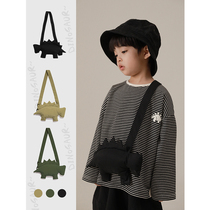 Young Yo-yo Children Skew Satchel Boomer Boy Spring Clothing Dinosaur Doll Practical Handsome and Decorative Baby Cartoon Backpack Tide