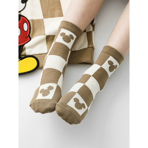 Шахматы подходит для мужчин и женщин, весенние комфортные гольфы, носки, тренд сезона, средней длины