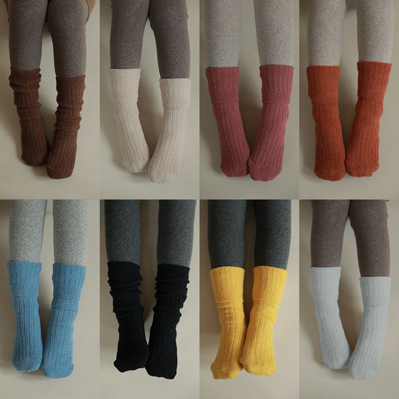 Young yo-yo Socks Outside of children Silo Socks Boy Bubble Socks Korean version Trend Baby socks Winter Thickened Foreign Pie