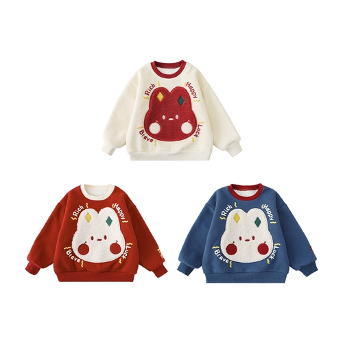 Зимняя детская бархатная толстовка, флисовый пластырь для мальчиков, китайский стиль