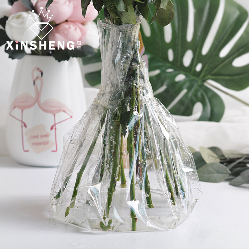 Core-Glass Paper Series | Transparent Plastic Bouquet Bottoming Flowers Bottom Flowers Packaging Paper Rolls Material Handbags Floral Art Paper