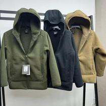 A winter extra thick windproof plus velvet thickened and warm outdoor casual polar fleece hooded jacket for couples