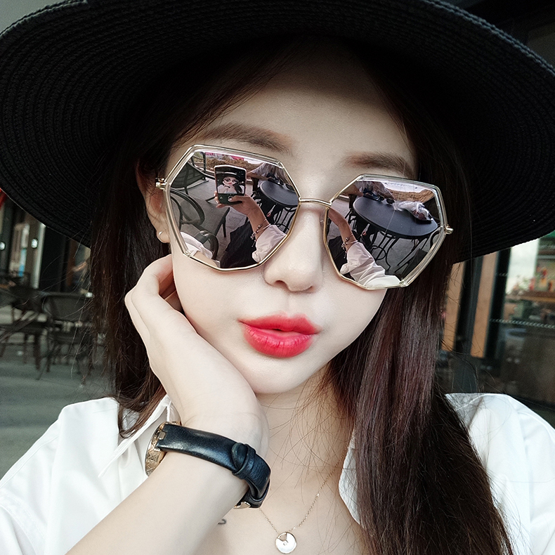 Sunglasses for Women 2026 New Style High-End Polarized Sunglasses for Big Faces, Slimming Round Faces, Anti-Uv Driving Glasses