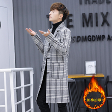 肯梵图男士毛呢大衣中长款潮流风衣外套