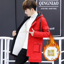 肯梵图正品中长款加绒保暖棉服外套男士棉衣