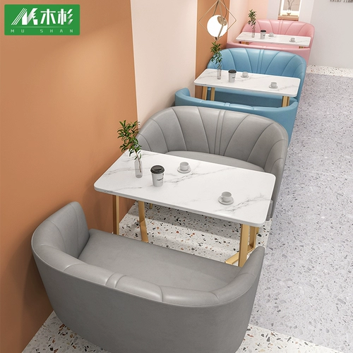 Длинный стул для лаунж-бара, индивидуальное Интернет-знаменитость, двойное кафе, чай с молоком, магазин десертов, палуба, диван, комбинация стола и стула