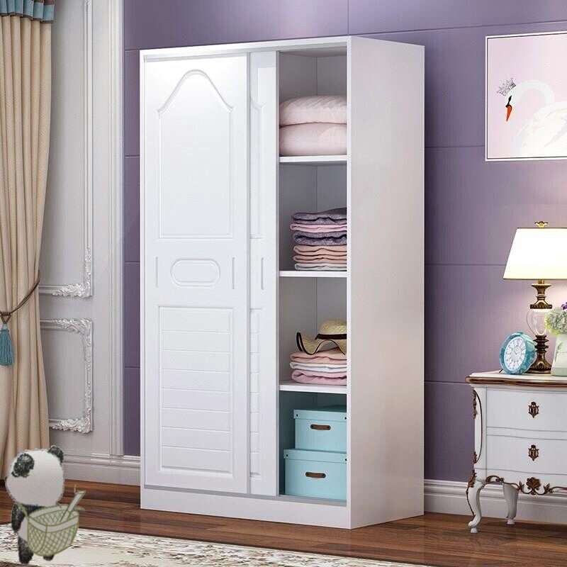 Small wardrobe low small sliding door small apartment single child solid wood 1 2 meters high baby s 80cm wide shift