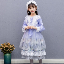 Childrens dresses Spring Lolita skirt 2021 Childrens clothing Zhongda childrens Western princess skirt lolita skirt