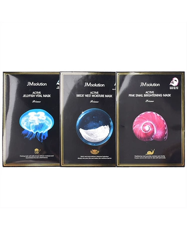 JMSolution Mask 10 Таблетки медузы медузы/птичьего гнезда питатель/улитка ярко -белая/икра, увлажняет увлажнение