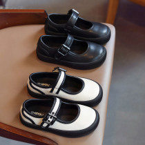 UK Next Kiss Girl Leather Shoes 2021 Fall New Children Princess Shoes Little Girl Foreign Air Student Shoes