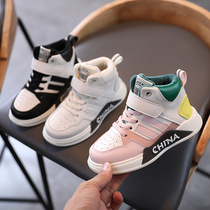 UK Next Kiss Kids Sneakers Plus Suede 2020 New Girl Cotton Shoes Boys High Bunch Shoes Two Cotton