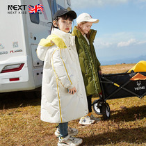 British next kiss children downwear boys with a long 2022 new boy thickened coat