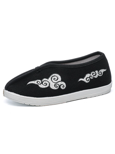 Детская обувь династии Хань, старинная женская обувь с вышивкой, китайская детская обувь для выступлений, старая пекинская тканевая обувь, мягкая подошва черного цвета.