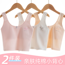 Childrens vest pure cotton first stage inner wear for 11-12-13 year old girls underwear development period primary school students