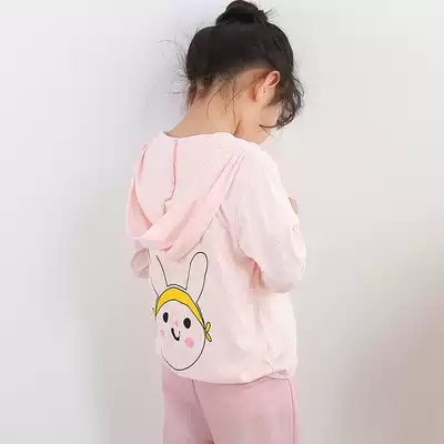 Korean children's clothing cartoon printing jacket 2021 autumn and mid-autumn children's Western loose long-sleeved hooded cardigan boys and girls