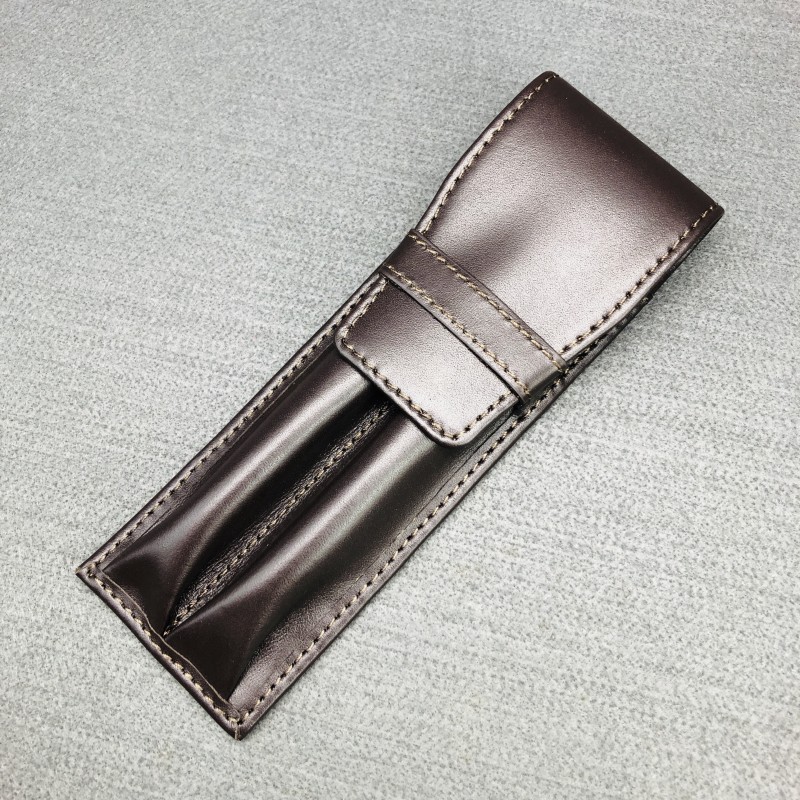 Hitch Head Layer Bull Leather Pen Cap Genuine Leather Pen Cap Two Mount Minimu Bull Leather Protective Sleeve Pen pen bag