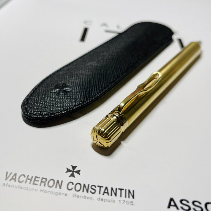 Hitch Brass Ballpoint Pen Swiss Brand Custom Pure Copper Oily Pen Black G2 Refill Metal Atomic Pen