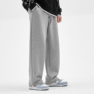 Korean Uamtor Men's Sweatpants Spring Trendy Floor-Length Drape Pure Cotton Straight Casual Versatile Sports Casual Pants