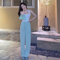 nicky drape full high waist loose casual pants womens spring and autumn straight tube 2022 new thin section thin and tall