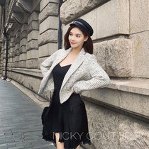 nicky temperament celebrity fried street short tweed coat female spring and autumn Joker small fragrant wind suit high-end thin model