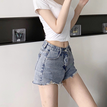 nicky net red denim shorts womens summer loose 2022 new casual Korean version high waist slim a word tide ins