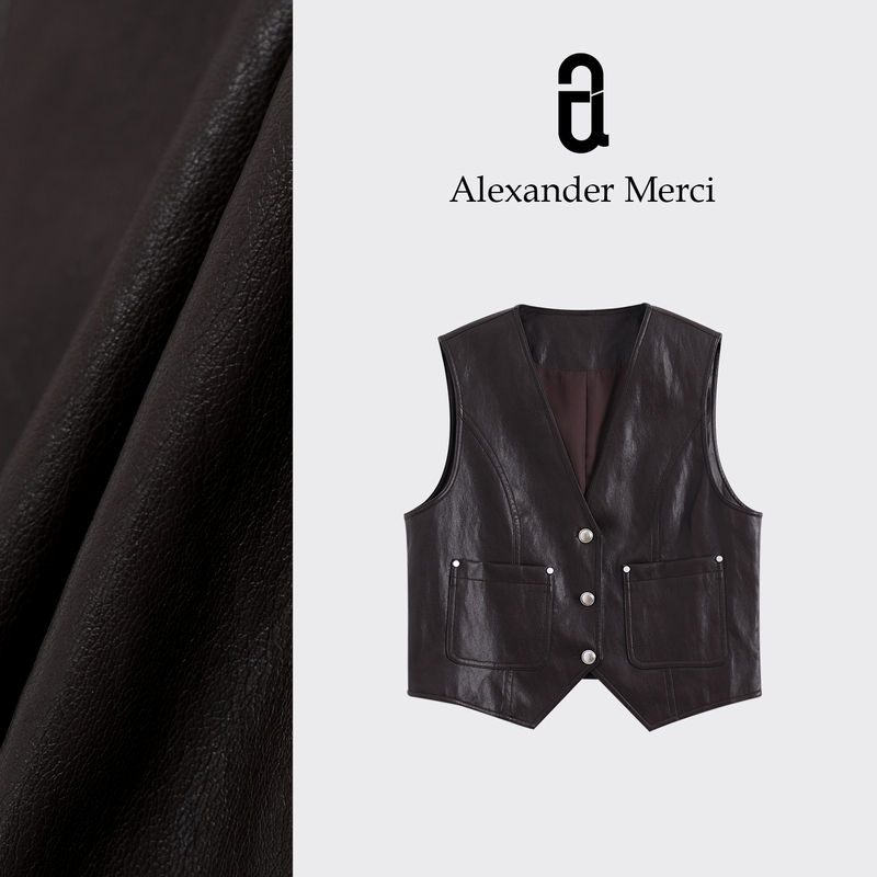 【Limited Edition - Old Money Holiday】Layering Essential! Melard-Style V-Neck Short Vest D25T122598