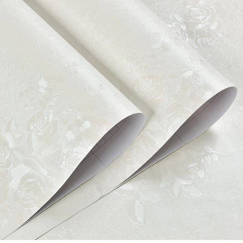 Sticker bedroom self-adhesive wallpaper self-adhesive waterproof moisture-proof decoration ten meters white 60 cm Width 10 m Long