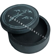 Engraving Ink Stone Cover Pattern Thread Round Ink Stone 4 Inch Thickened Superior Quality Round Ink Ink Stone 5 Inch Ink Stone Wenge House Supplies