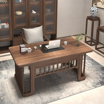 New Chinese Solid Wood Walnuts Wood Desk Home Book House Owner Desk Brief Modern Design Computer Desk Log