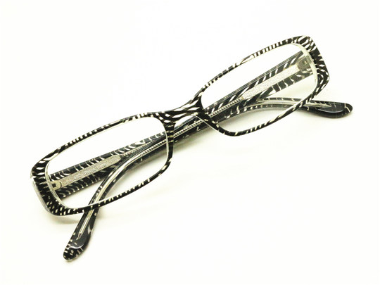 Authentic Genuine Products, Export to North America Series, Black Striped Acetate Frames for Nearsightedness and Presbyopia, Unisex Eyeglass Frames