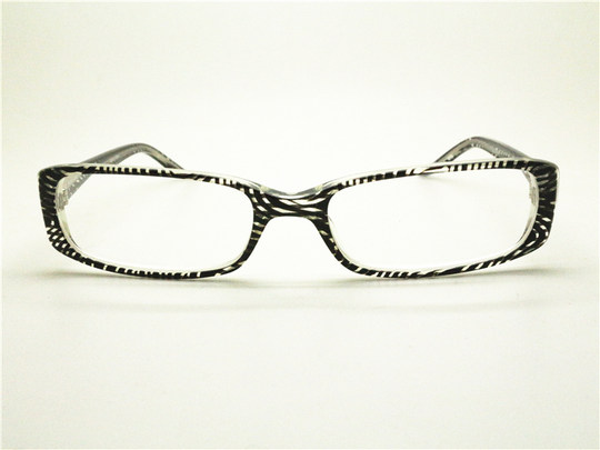 Authentic Genuine Products, Export to North America Series, Black Striped Acetate Frames for Nearsightedness and Presbyopia, Unisex Eyeglass Frames