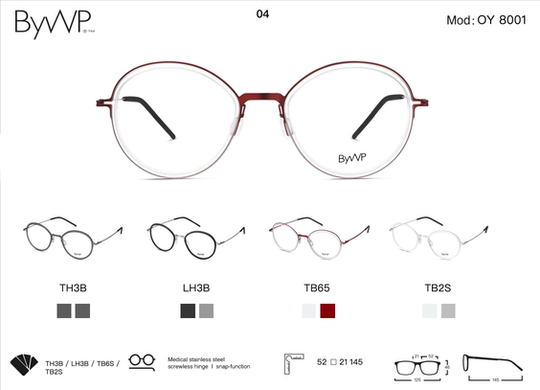 正品代理 德国拜外Bywp百德彼OY8001 OY8002 OY8003 OY8004眼镜架