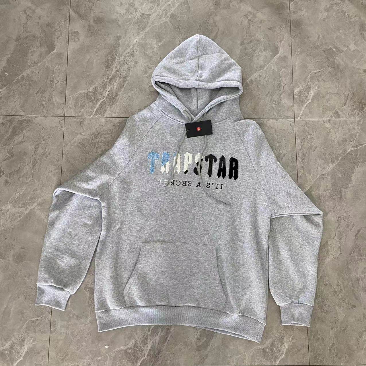 trapstar卫衣时尚欧美潮牌秋冬款宽松藏肉美式高街风男女连帽套装 2
