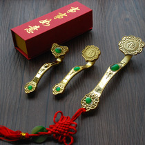 Alloy jade Ruyi toys home furnishings lucky auspicious feng shui jewelry housewarming wedding gifts