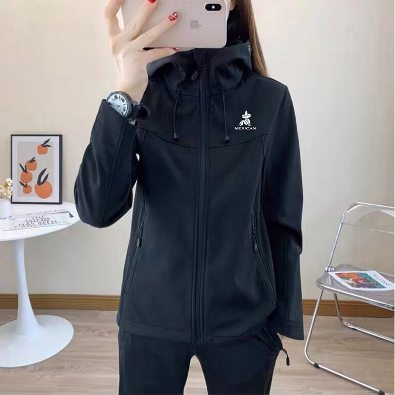 Scarecrow Outdoor Softshell Jacket for Women, Autumn and Winter, Fleece-Lined, Warm, Hiking, Mountaineering, Windproof, Waterproof Jacket