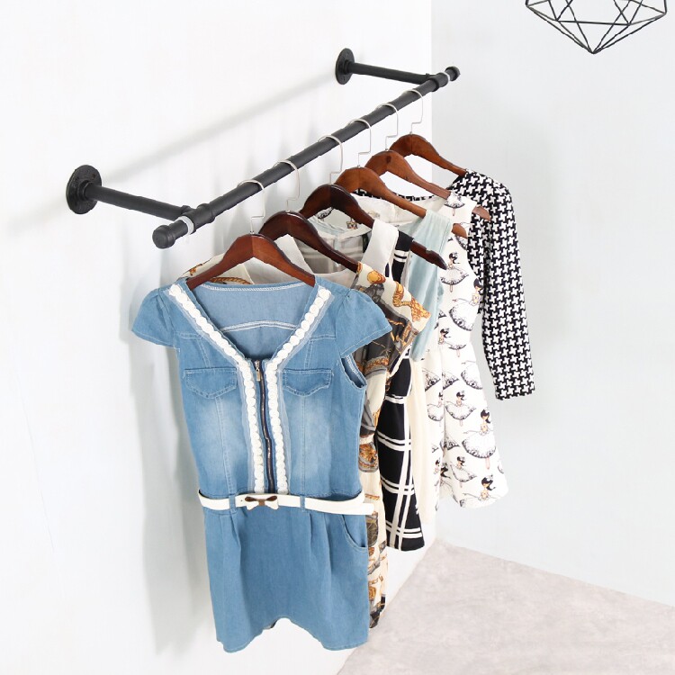 No hole drying rod thickened indoor bathroom powder room wall-mounted galvanized pipe Balcony bay window top mounted cool drying rod