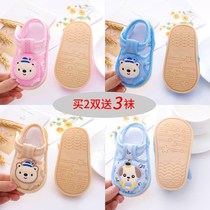 Pull back 0-1 year old baby sandals mens and womens baby toddler shoes summer soft sole non-slip 3-6-12 months infants and young children