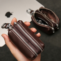 Key bag men and women large capacity car storage bag coin purse genuine leather multi-functional pendant key bag 2024 new style