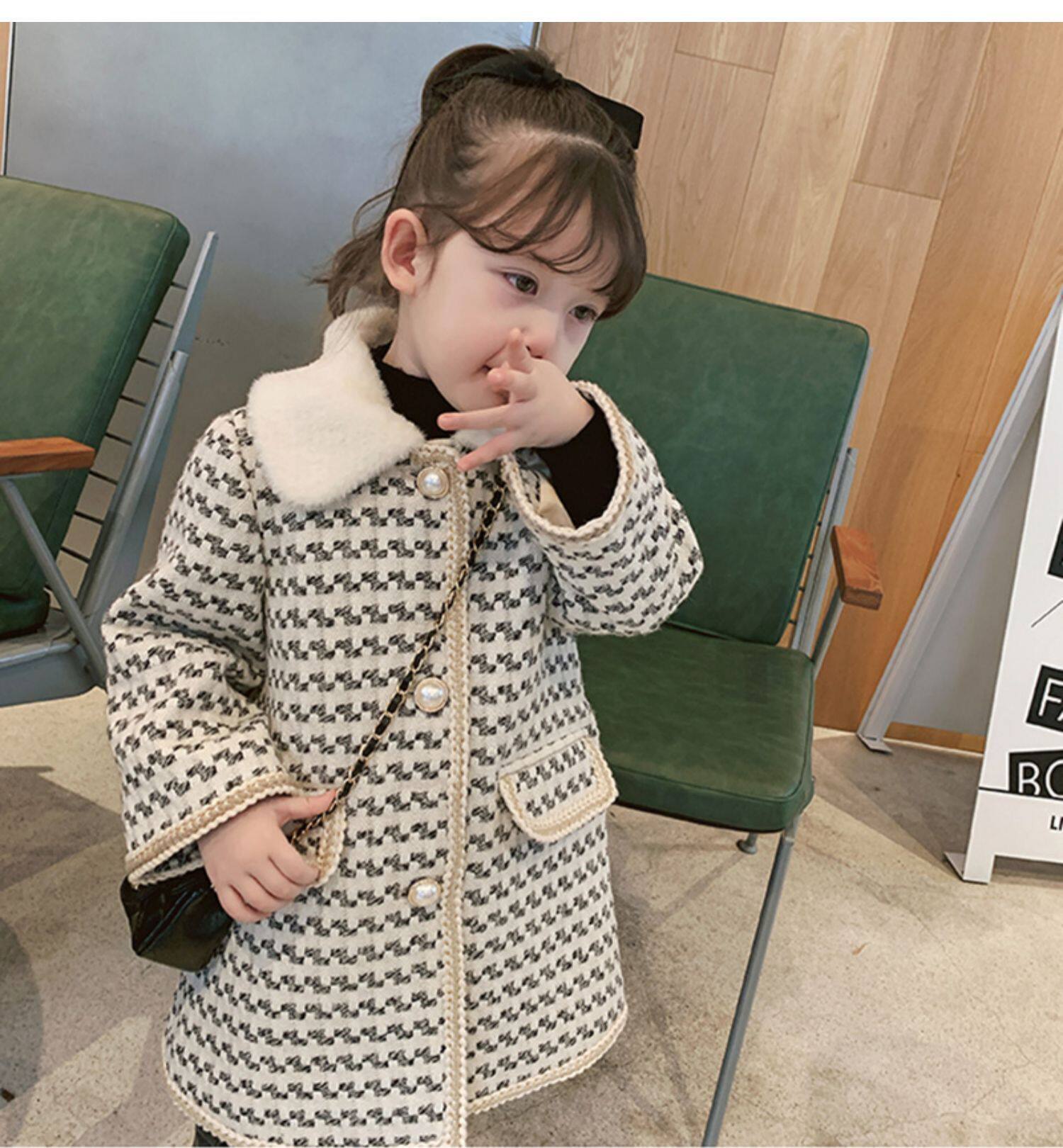 NextCute girl jacket 2021 Winter style new gig thickened little fragrant wind baby turning fur coat