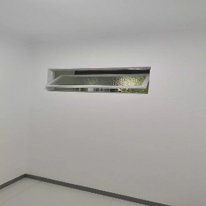 Aluminum Alloy Hidden Window, Lighting Window, Ventilation Window, Square Central-Axis Rotating Window, Indoor Small Window, Privacy Glass Window