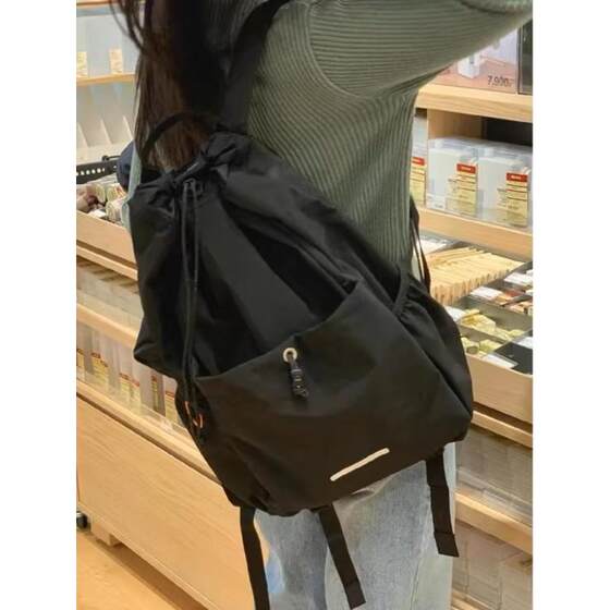 2026 New Korean Style Drawstring Backpack Cycling Backpack Sports Travel Badminton Men's and Women's Tennis Bag Mountaineering Bag
