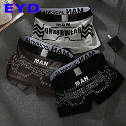 Men's New Style Underwear, Men's Sterile Boxer Shorts, 100% Cotton, Men's Sports Breathable Youth Boxer Briefs