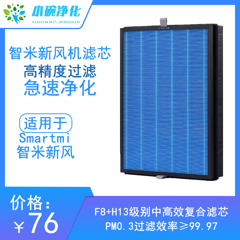 Adapted wise rice new blower filter core millet wall-mounted new wind system H13 grade low wind resistance high-efficiency filter screen