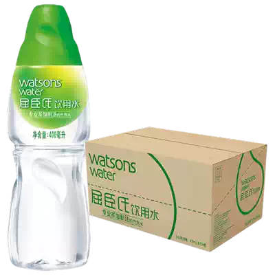 Watsons distilled water 400 ml bottles of 24 bottles of drinking water in one box
